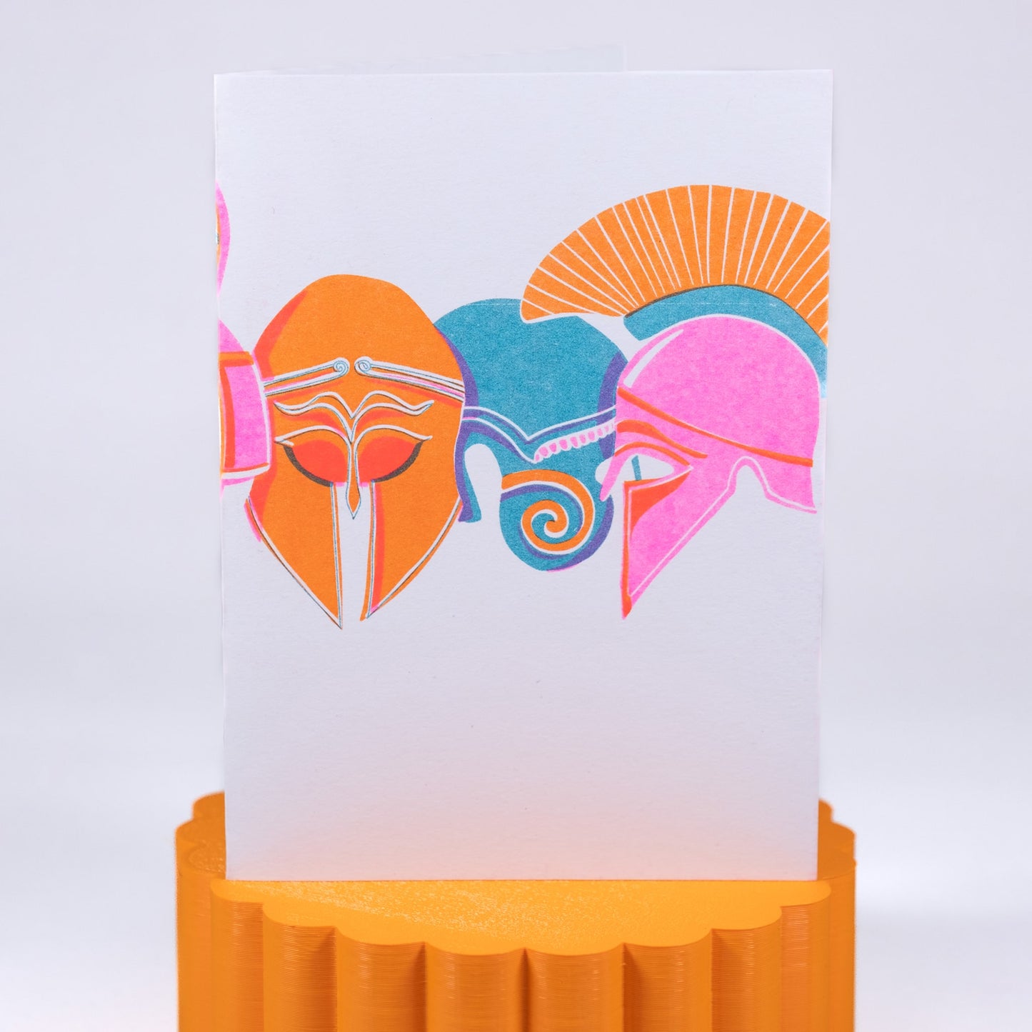 Greek Helmets Greeting Card