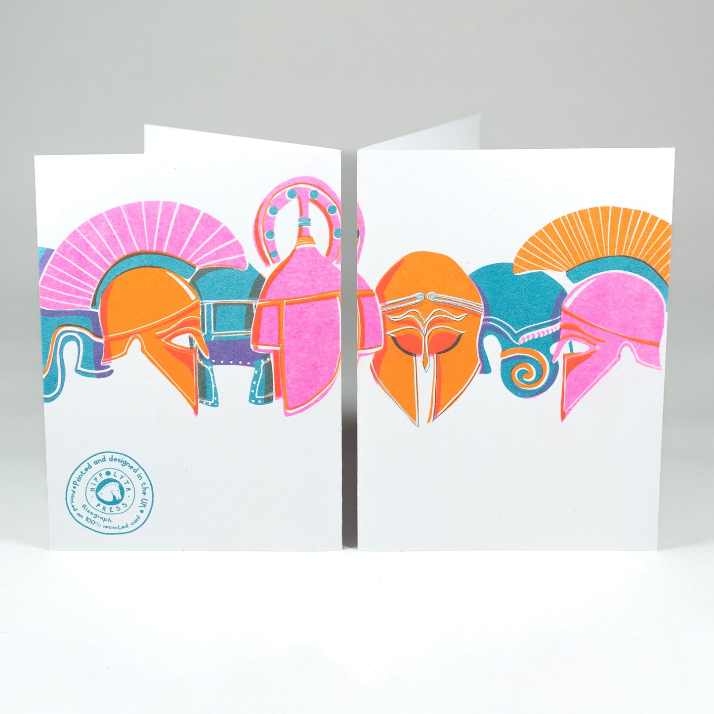 Greek Helmets Greeting Card