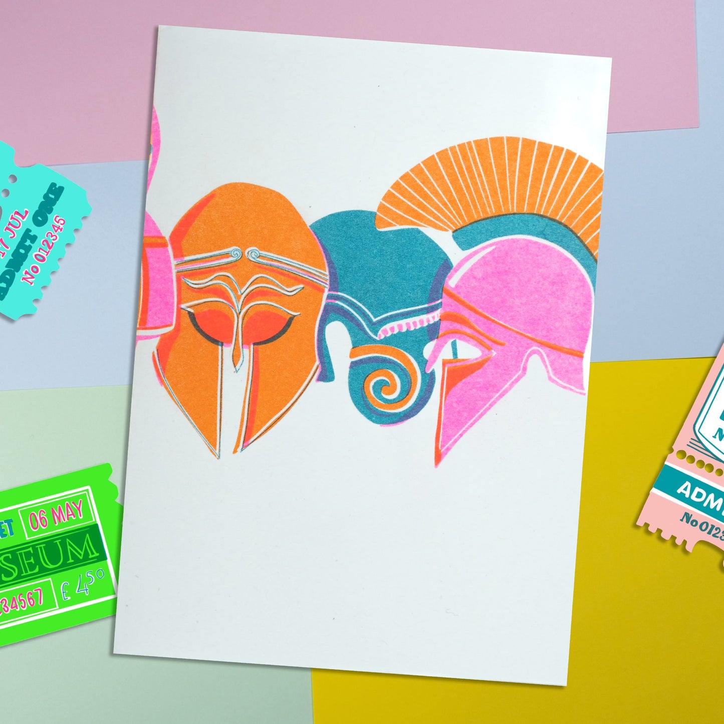 Greek Helmets Greeting Card